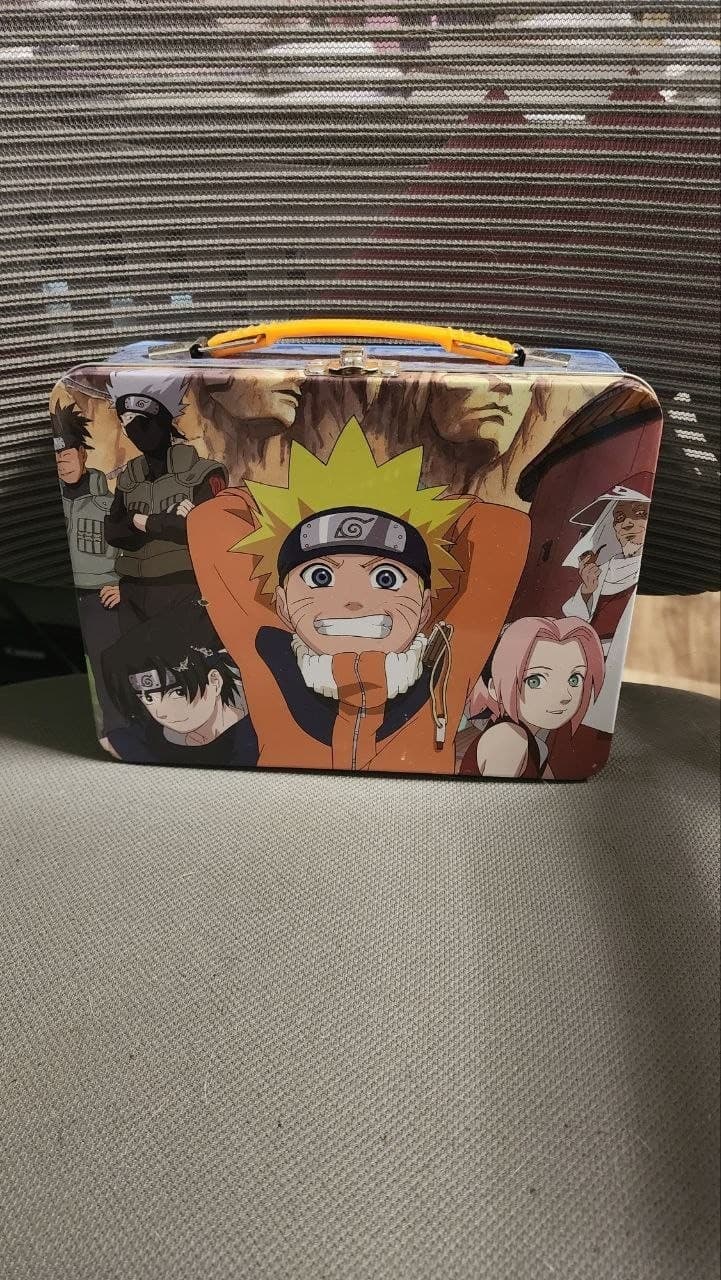 Naruto Tin Lunch Box - Metal lunchbox - anime nerd gift - boy girl - collectible