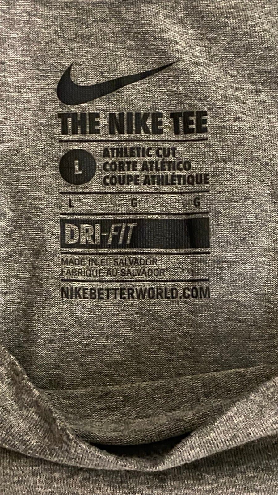 L Grey Nike IUP football long sleeve shirt mens. - Thumbnail 3