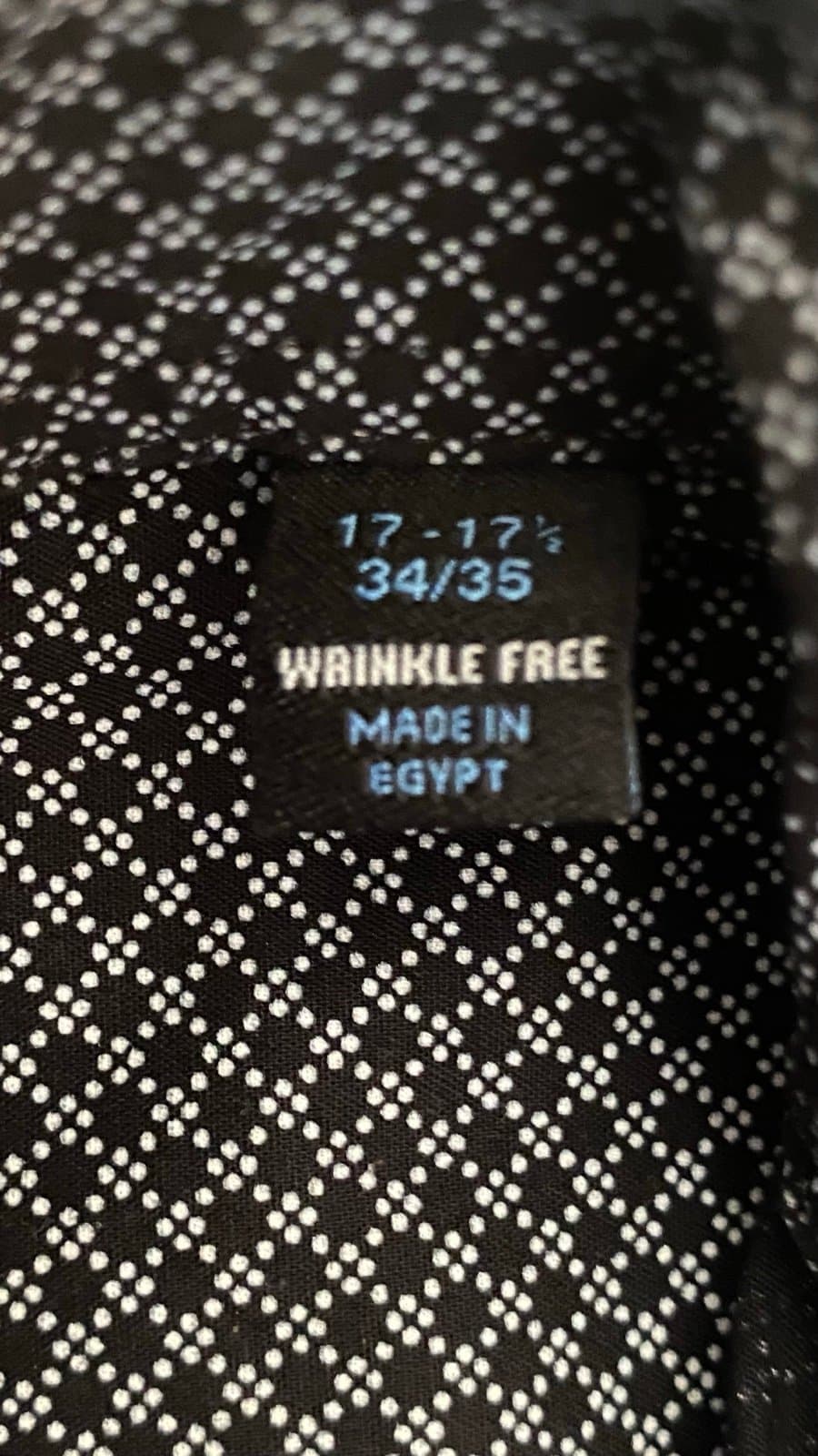 Black and white Van Heusen men’s medium long sleeve dress shirt - Thumbnail 4