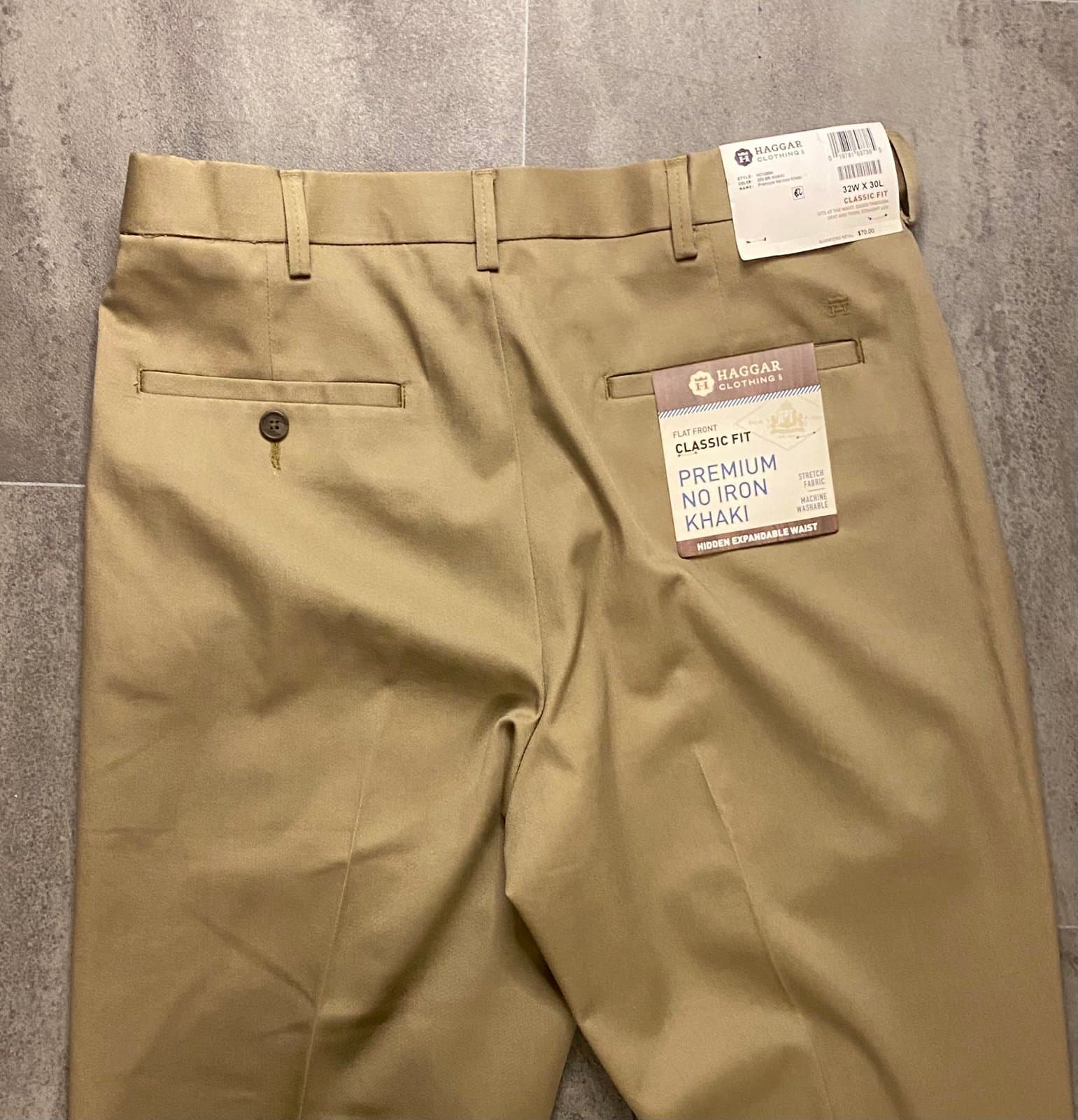 Khaki Haggar men's 32x30 dress trousers - Thumbnail 7