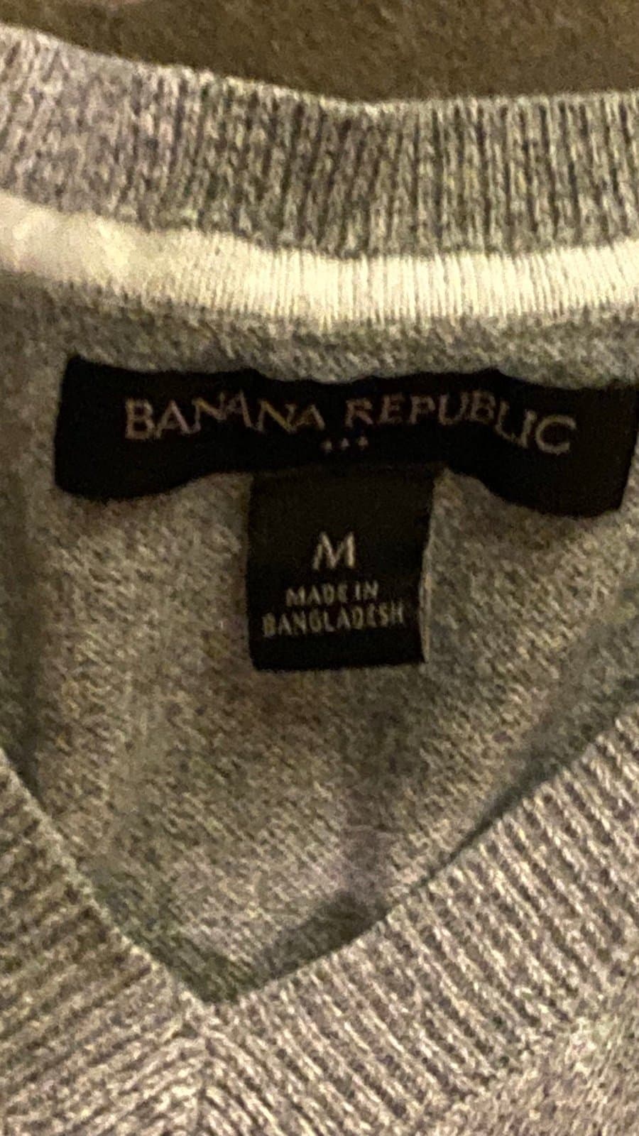 Grey banana republic V-neck sweater, medium - Thumbnail 2