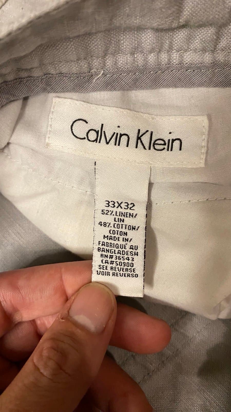 Grey Calvin Kline 33x32 chino trousers - Thumbnail 4