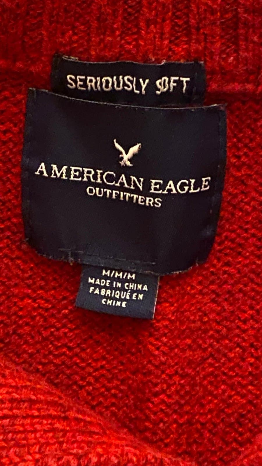 Grey and red American Eagle Outfitters thick sweater - Thumbnail 4