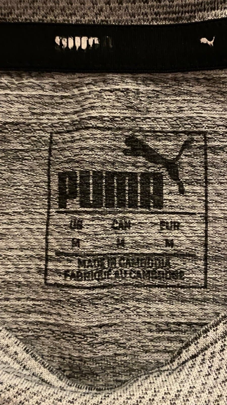 Grey and black striped puma shirt men’s medium - Thumbnail 2