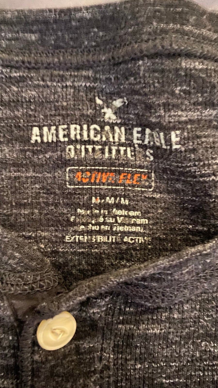 Men’s grey and black long sleeve American Eagle - Thumbnail 2