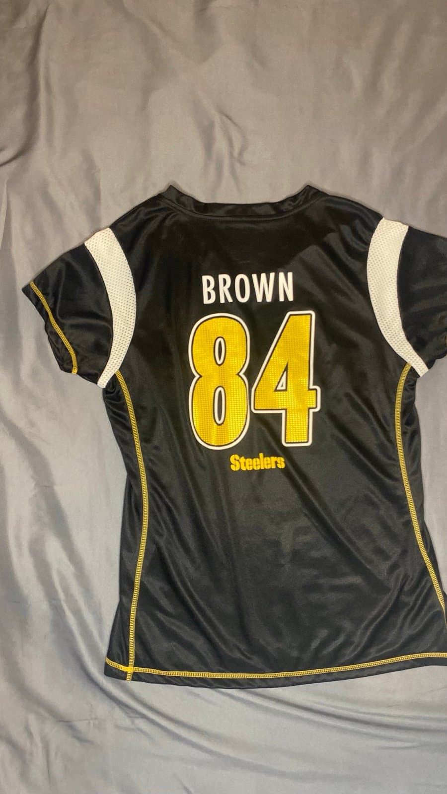 Black and yellow Pittsburgh Steelers jersey women’s 84 brown - Thumbnail 3