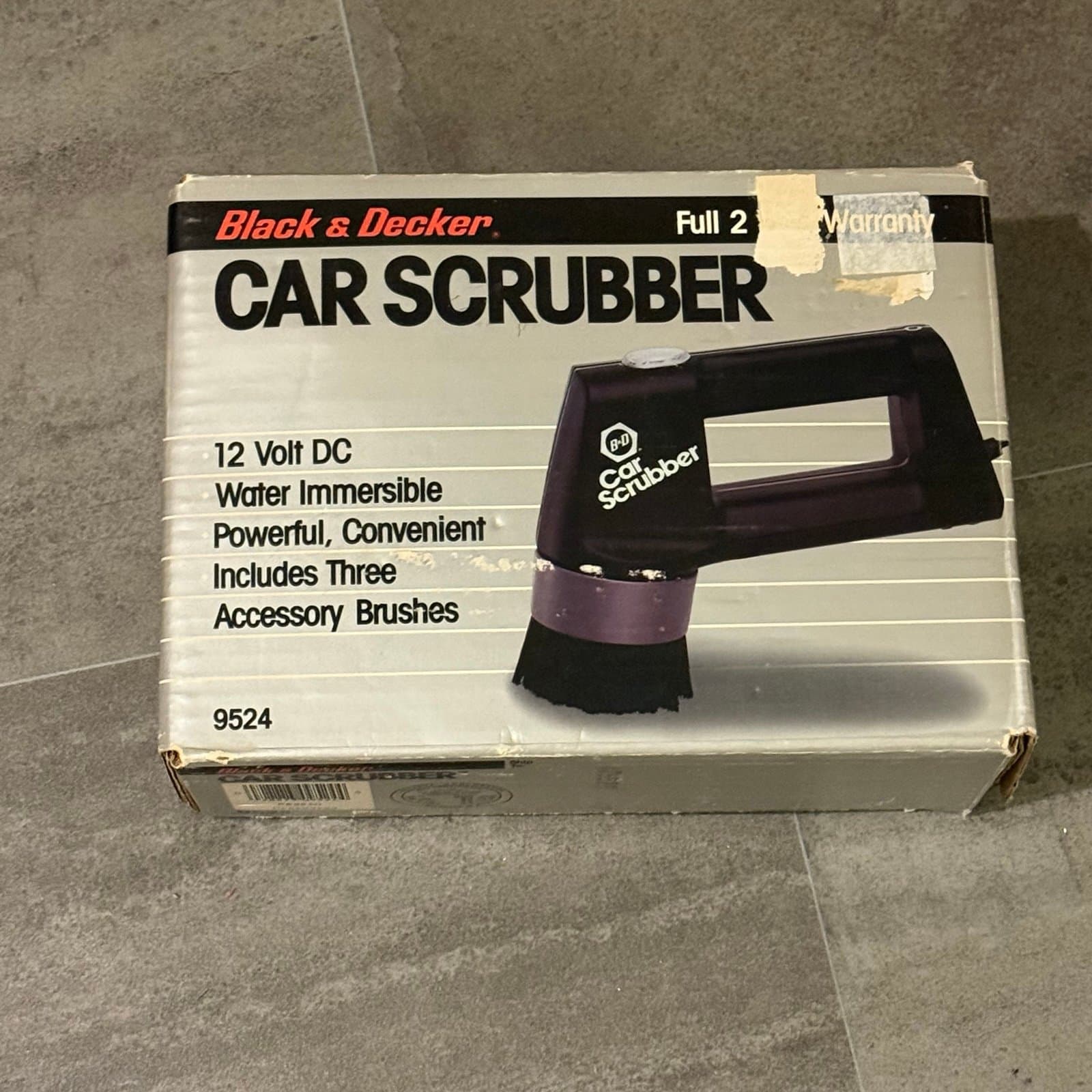 Vintage Black & Decker Car Scrubber #9524 - 12V DC, NIB (New in Box)