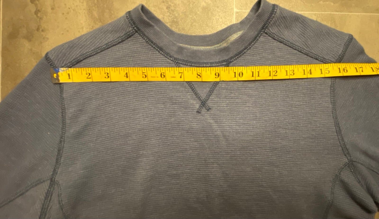 Blue Eddie Bauer thermal crewneck sweater - Thumbnail 3