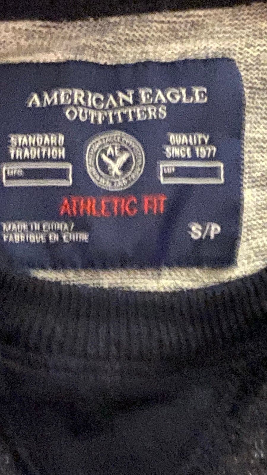 Navy blue American Eagle Outfitters S/P heather sweater - Thumbnail 2
