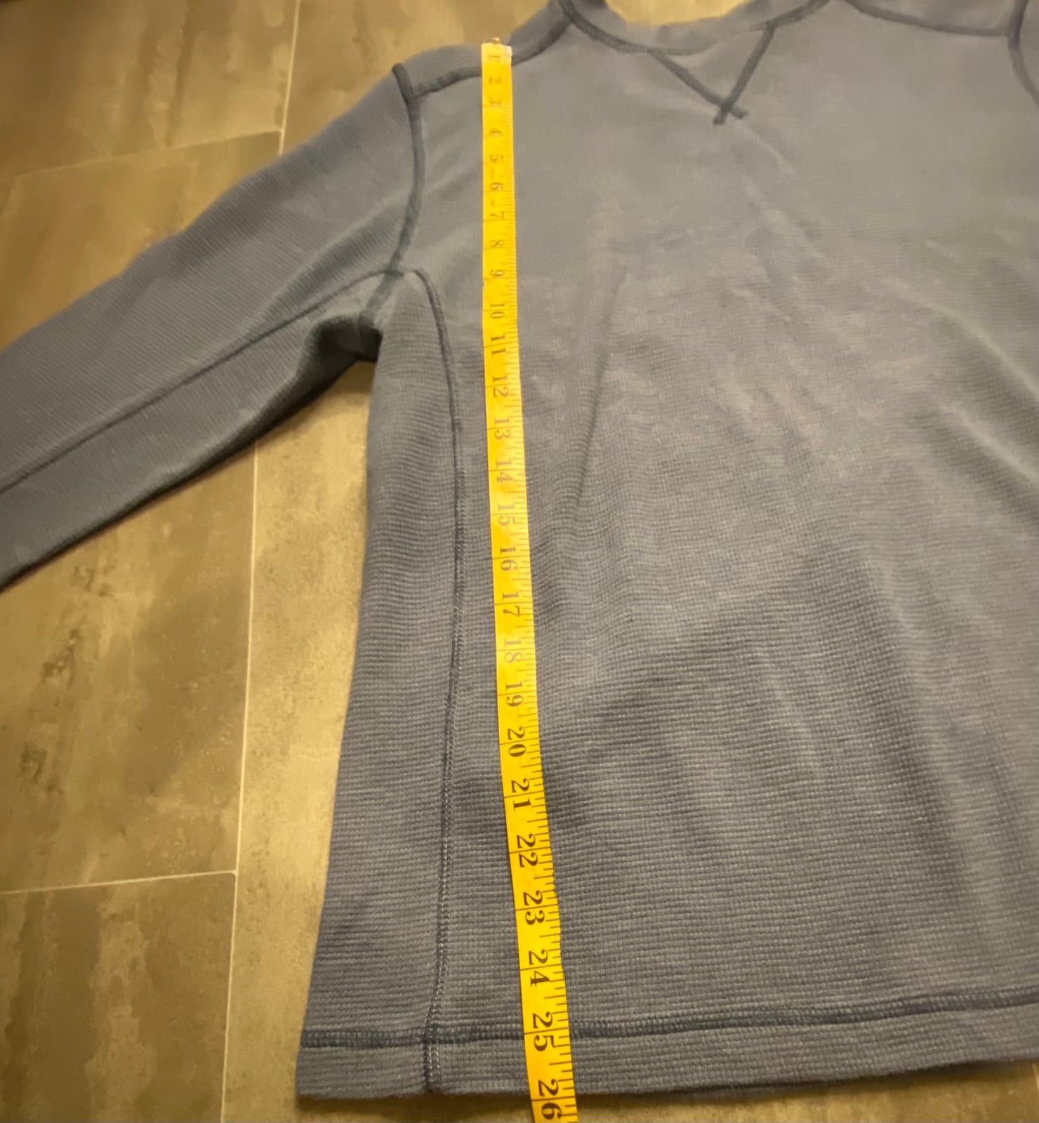 Blue Eddie Bauer thermal crewneck sweater - Thumbnail 2