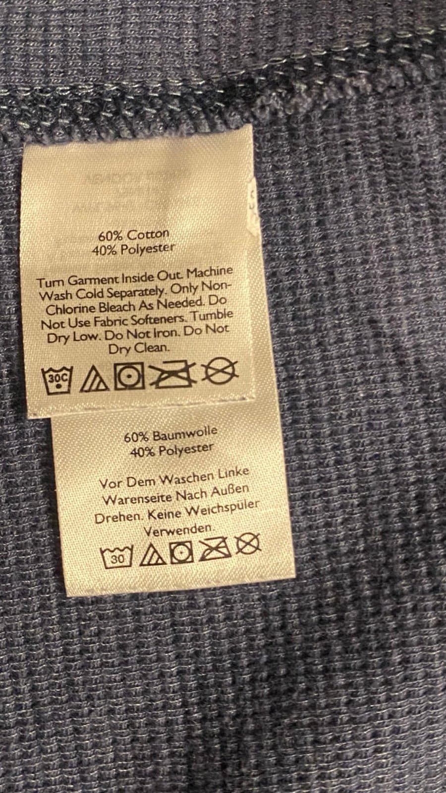 Blue Eddie Bauer thermal crewneck sweater - Thumbnail 5
