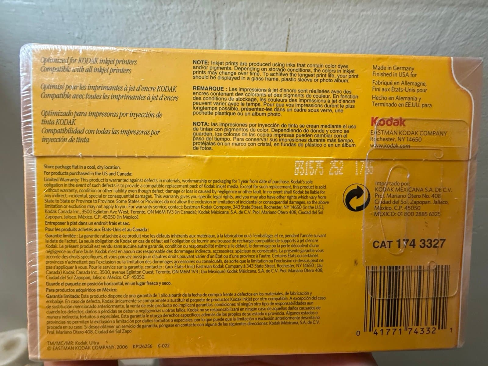 New Kodak 100 glossy photo printing paper - Thumbnail 2