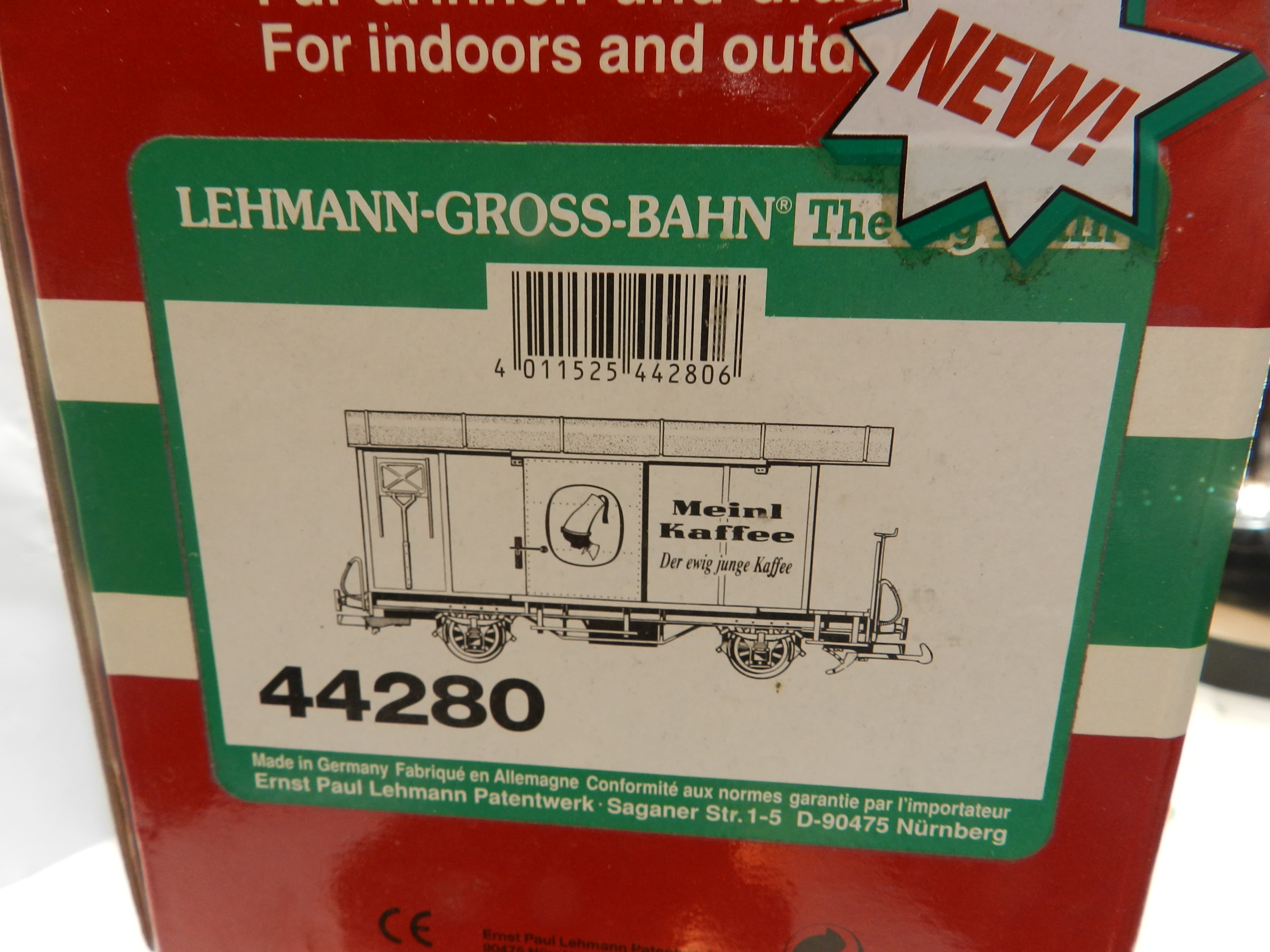 Rare LGB 44280 Meinl Kaffee Boxcar  G-Scale (1:22.5) Unopened (O95K) - Thumbnail 7