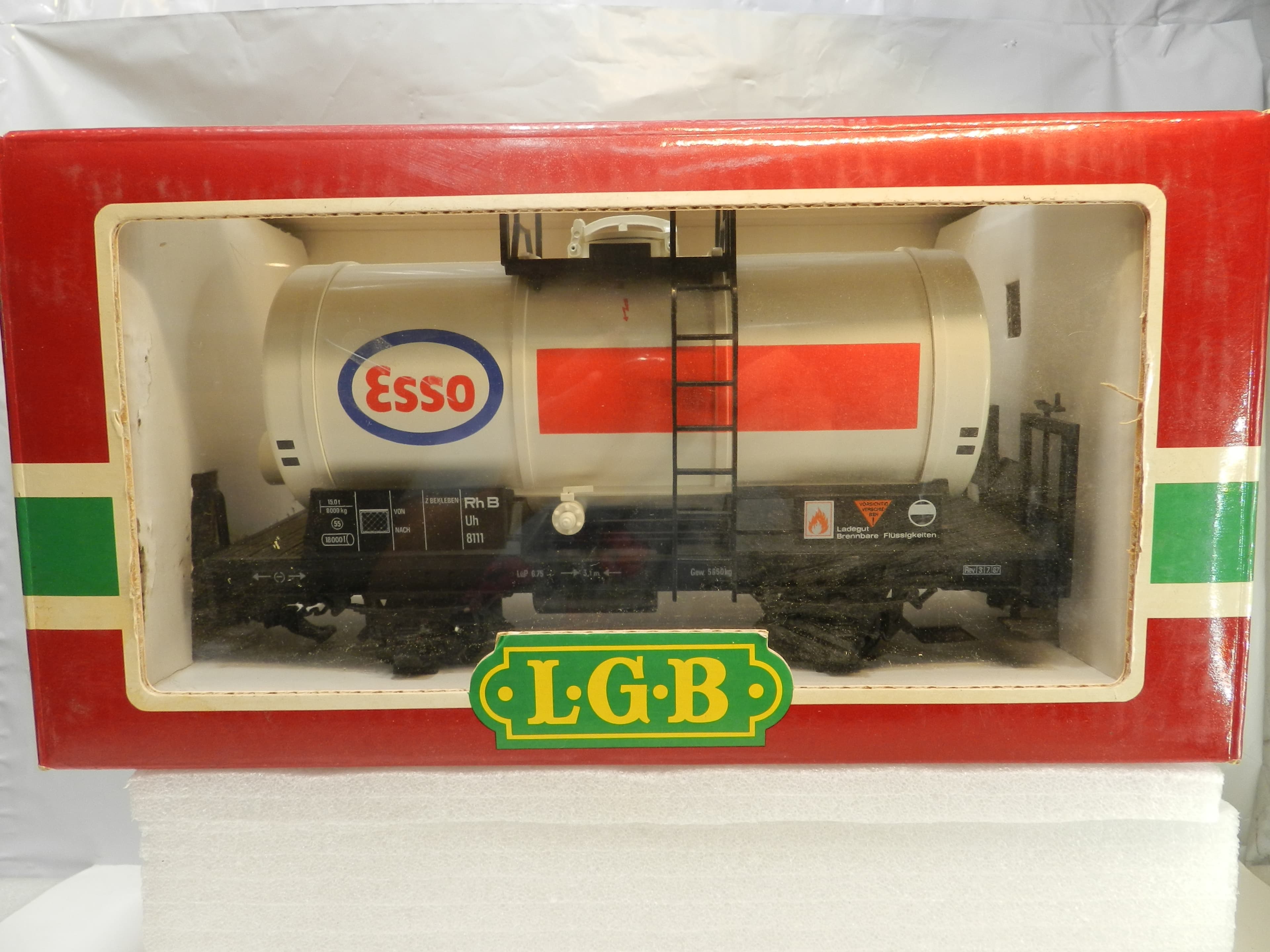 LGB 4040E G Scale Esso Short Single Dome Tank Train Car NIB ( O96K)
