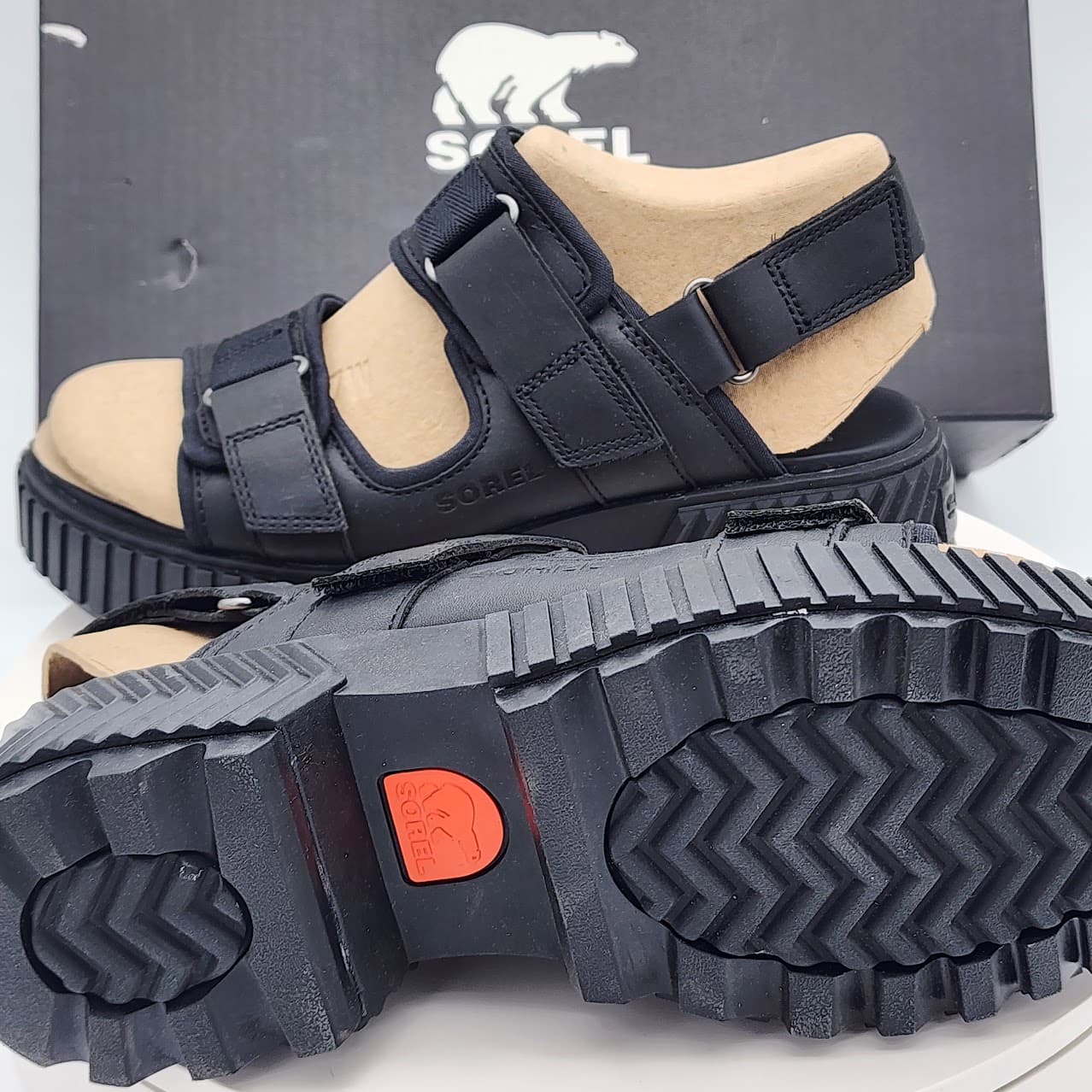 NEW Sorel ONA Ave Multistrap Sandals Black Women's Size 8 Sport Platform Sandals - Thumbnail 8