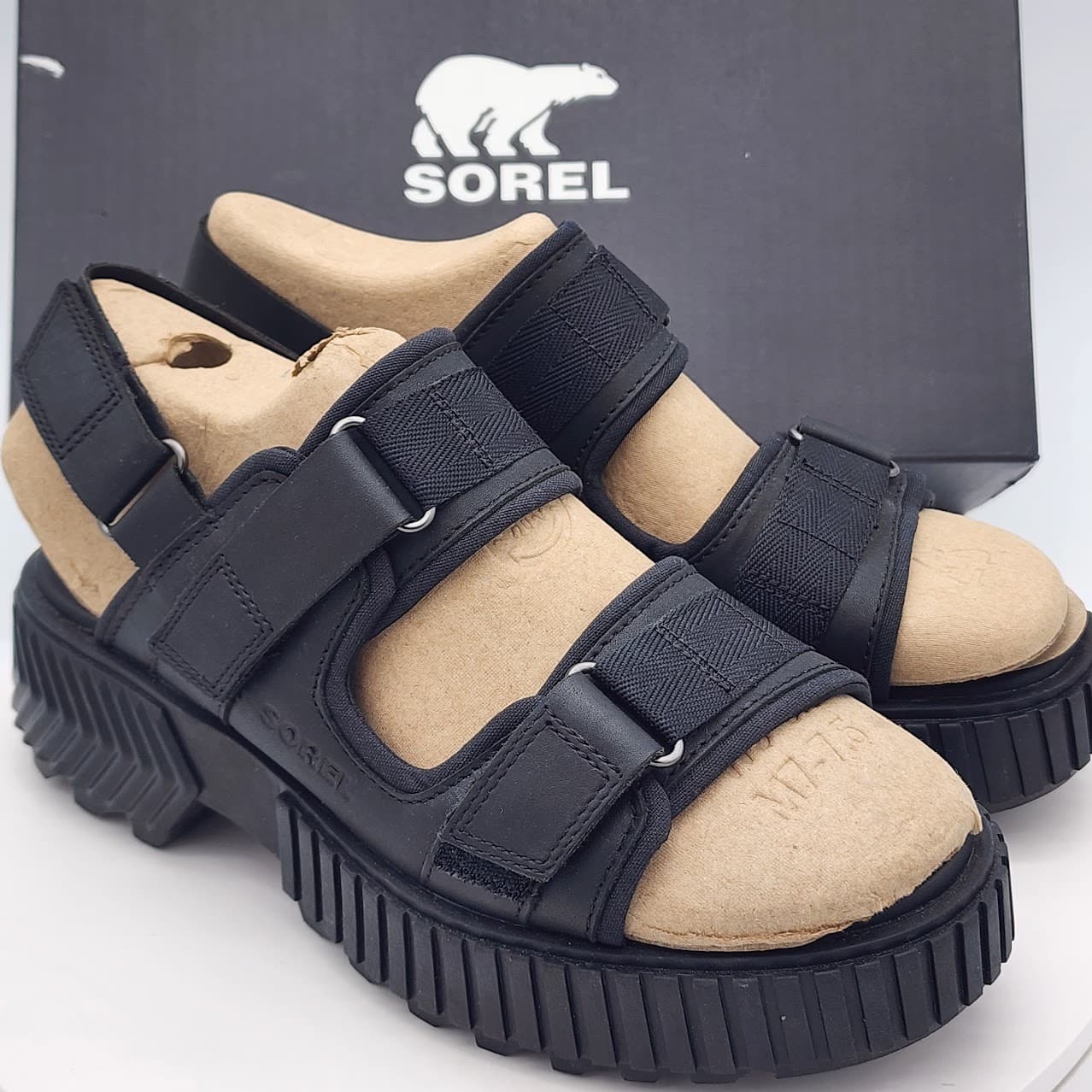 Sorel Women's Ona Ave Multistrap Sandals Black Size 8