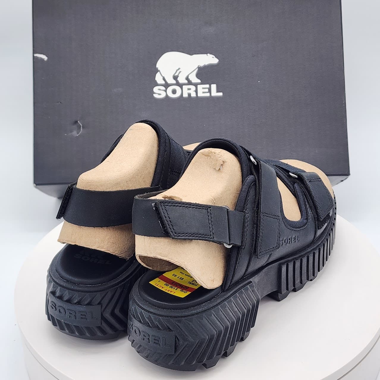 NEW Sorel ONA Ave Multistrap Sandals Black Women's Size 8 Sport Platform Sandals - Thumbnail 3