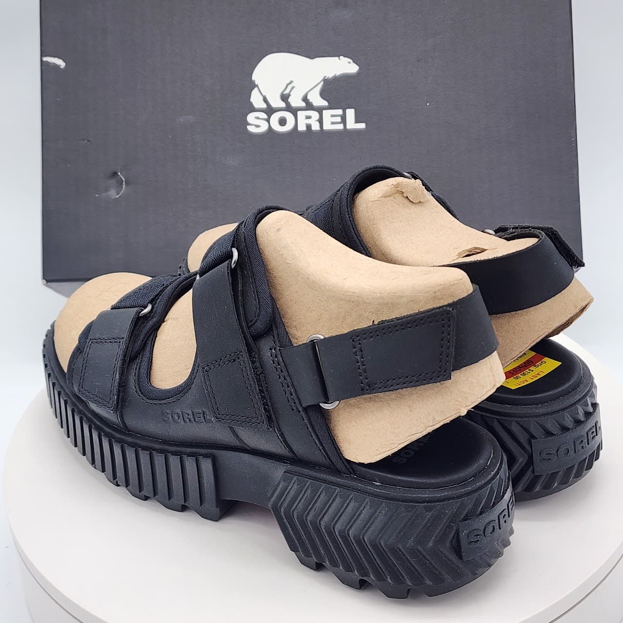 NEW Sorel ONA Ave Multistrap Sandals Black Women's Size 8 Sport Platform Sandals - Thumbnail 4