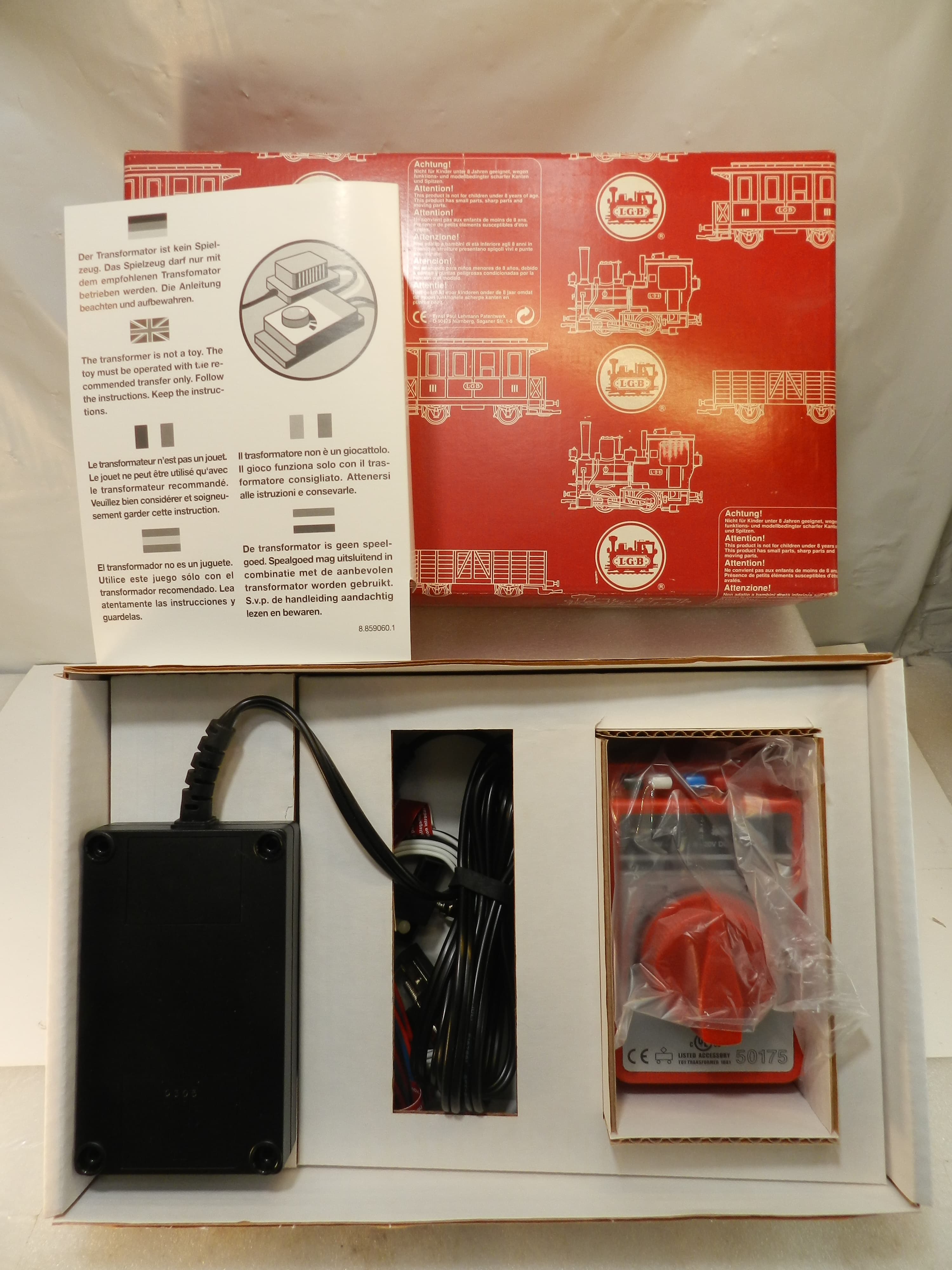 LGB 50171 Transformer, Throttle and Track Power Cable, 1 Amp, 120 Volt NIB O97K