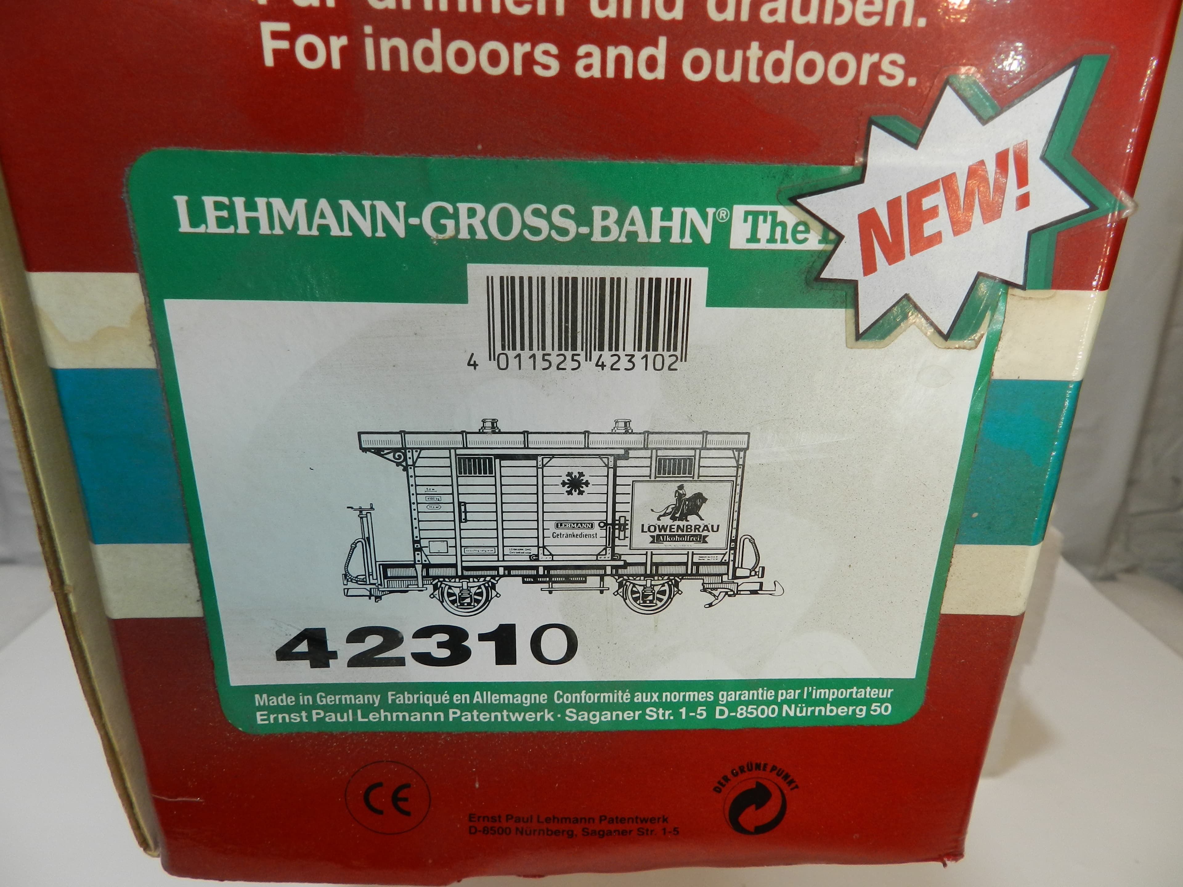 LGB 42310 - G Scale Reefer Lowenbrau Boxcar Freight Car 2 Axle (O99K) - Thumbnail 4