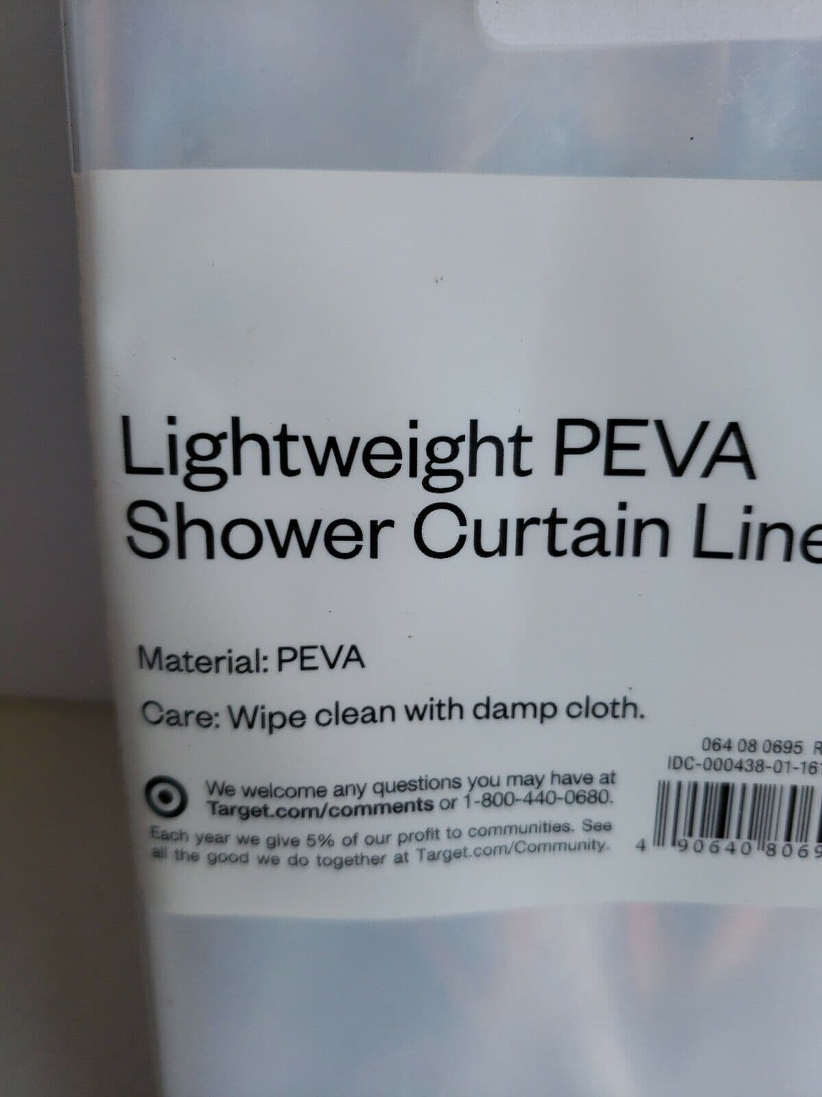 PEVA Light Weight Shower Liner Clear - Room Essentials™ w/complimentary shower curtain rings - Thumbnail 5