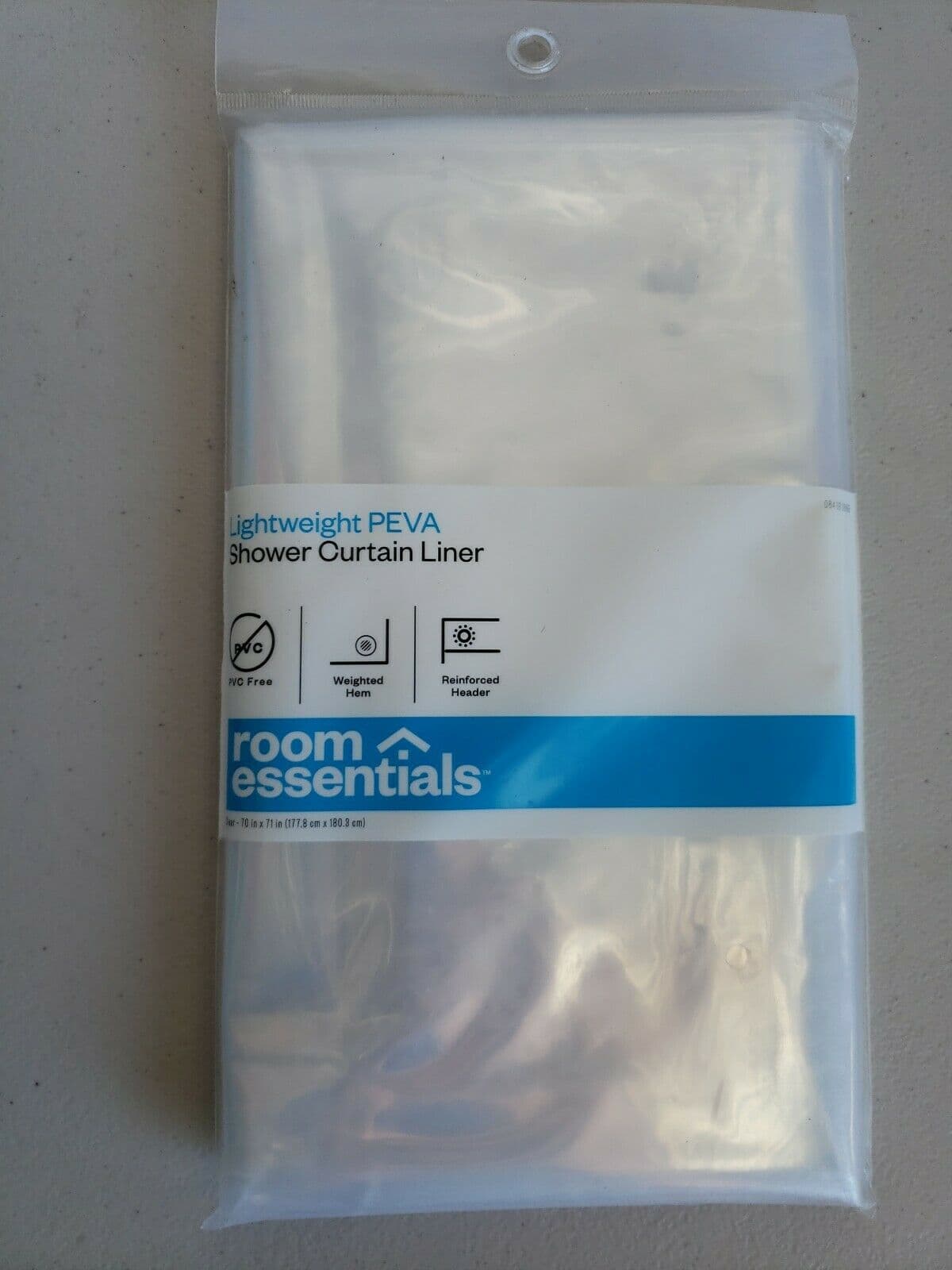 PEVA Light Weight Shower Liner Clear - Room Essentials™ w/complimentary shower curtain rings - Thumbnail 7