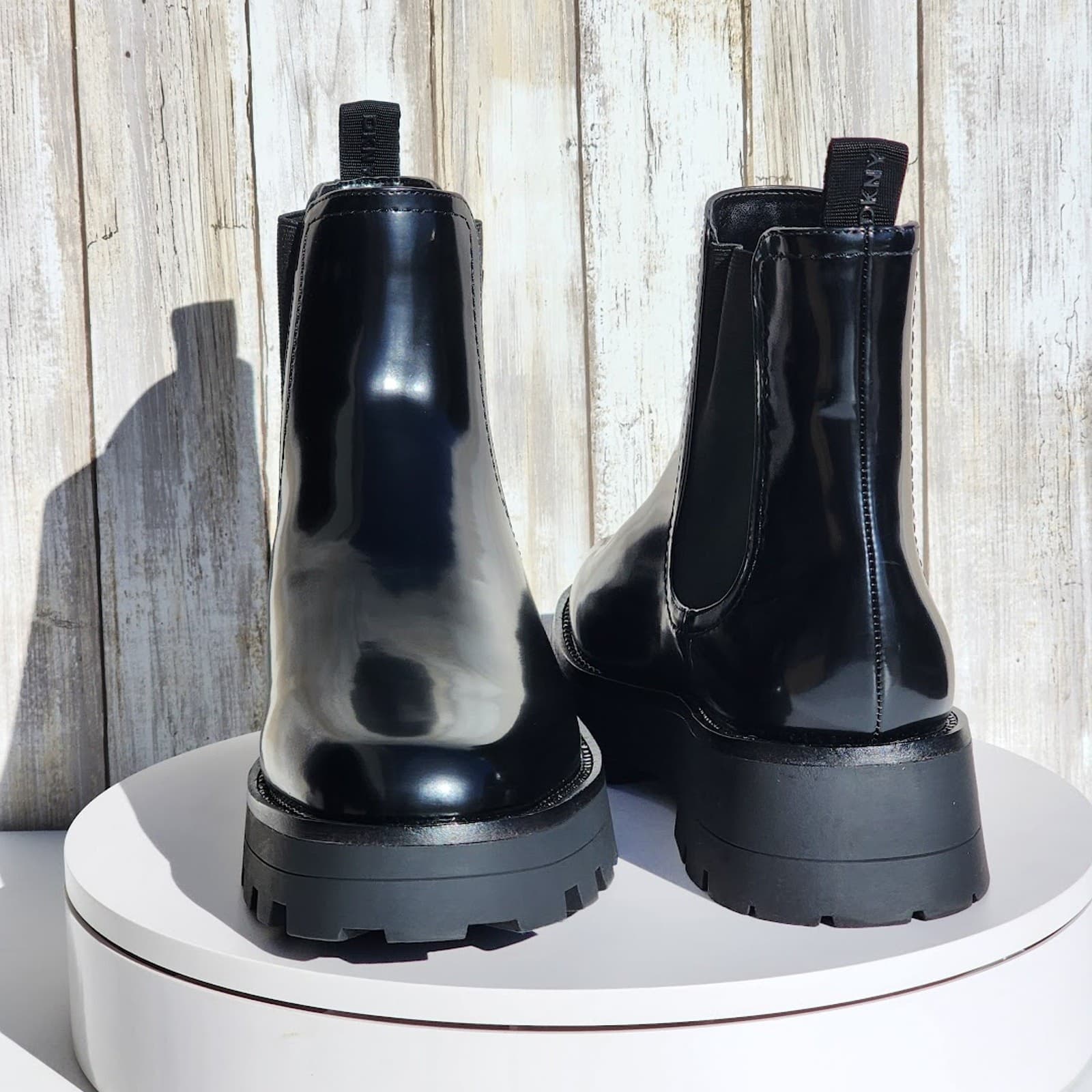 NEW - DKNY Women's Senni Chelsea Lug Boots - Size 11 - Black - Thumbnail 5