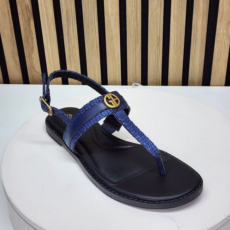 NEW - Giani Bernini Nayelli Women’s Navy Thong Flat Sandals Slingback Size 6.5 - Thumbnail 7