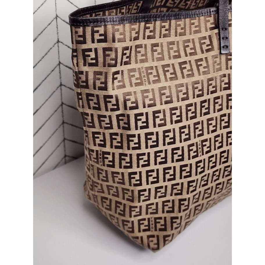 Fendi Zucchino Canvas Roll Tote Bag - Thumbnail 6