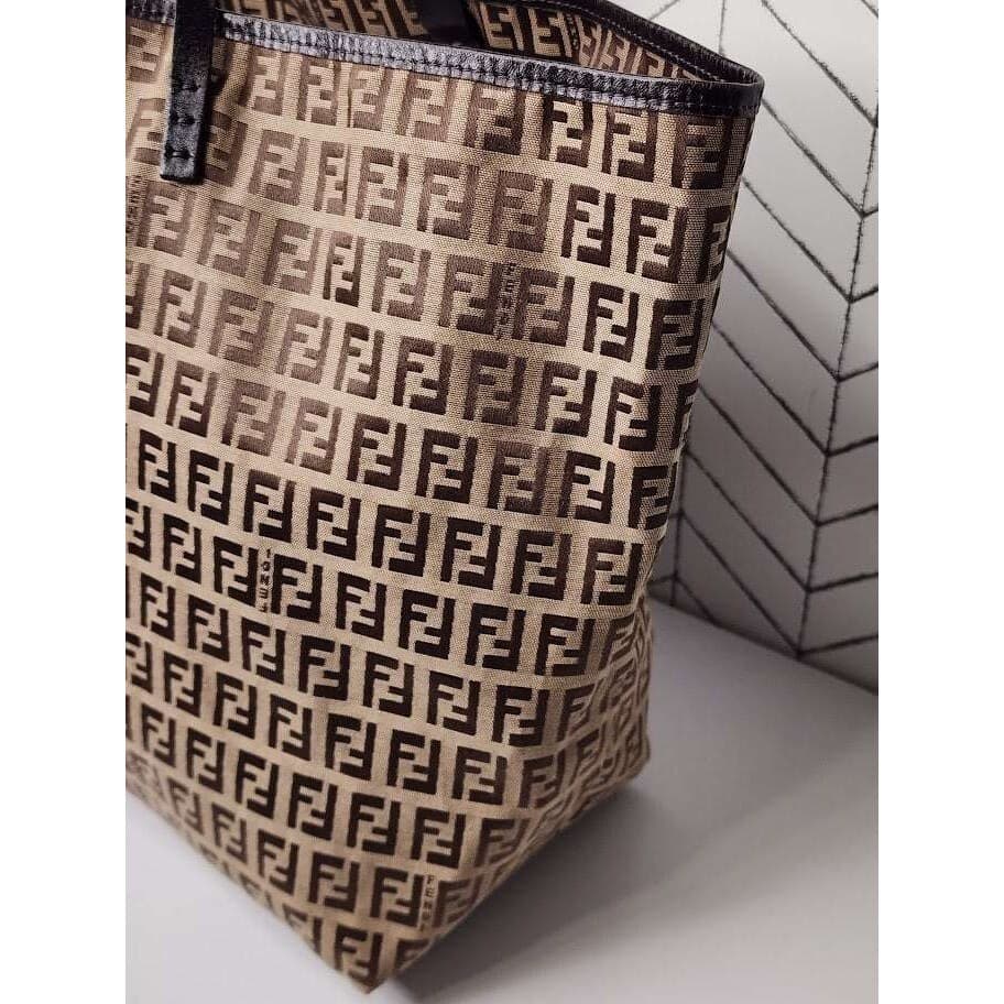 Fendi Zucchino Canvas Roll Tote Bag - Thumbnail 7