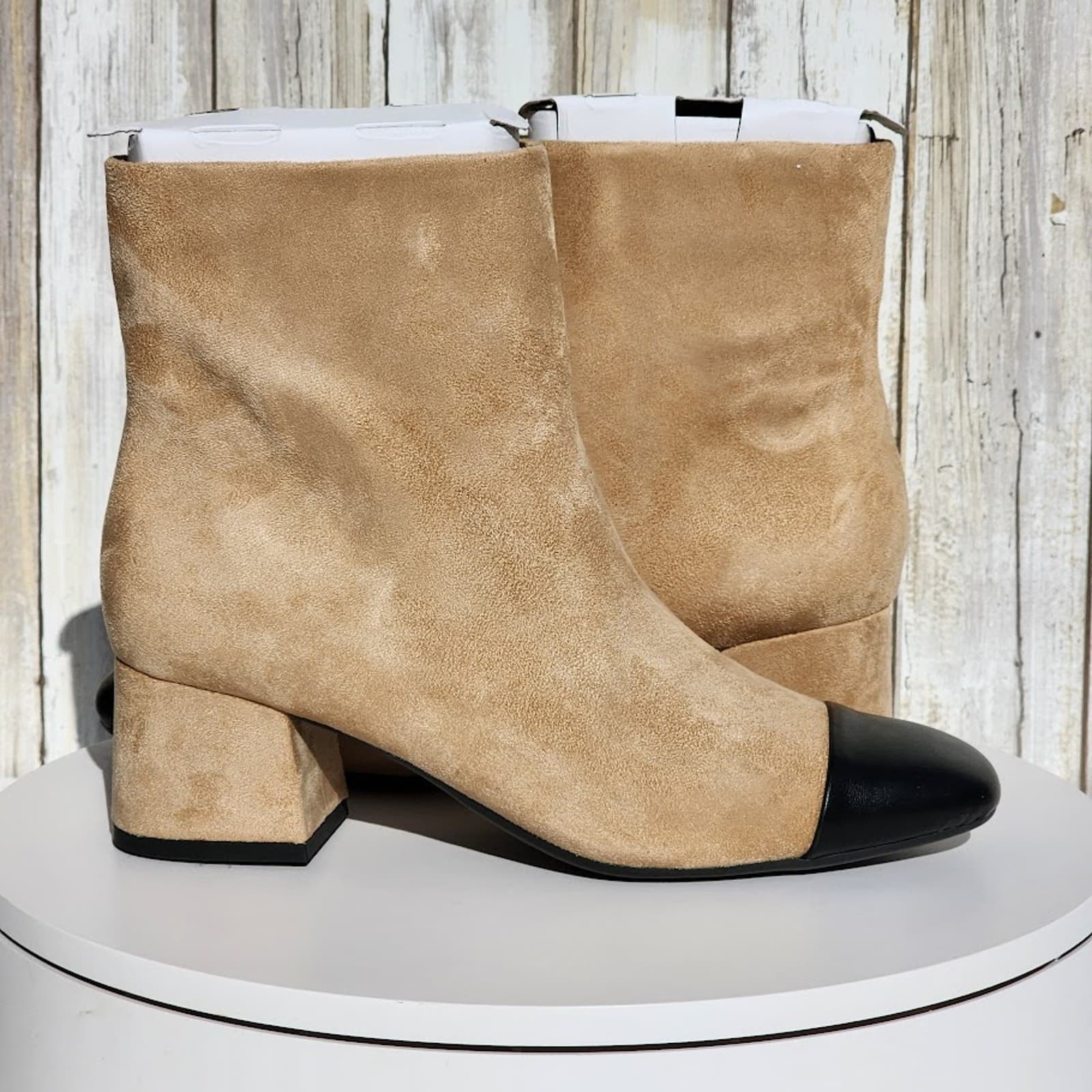 NEW - On 34th Janette Cap-Toe Booties - Size 8.5 M - Thumbnail 3
