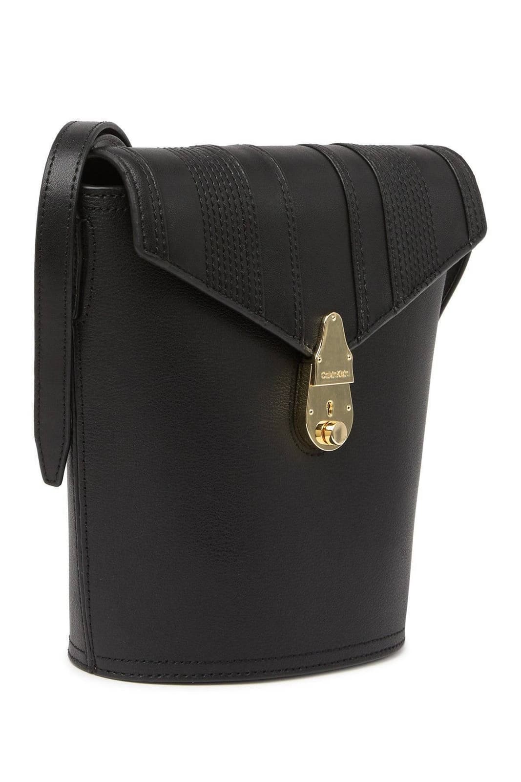 Calvin Klein Lock Leather Small Bucket Bag - Thumbnail 3