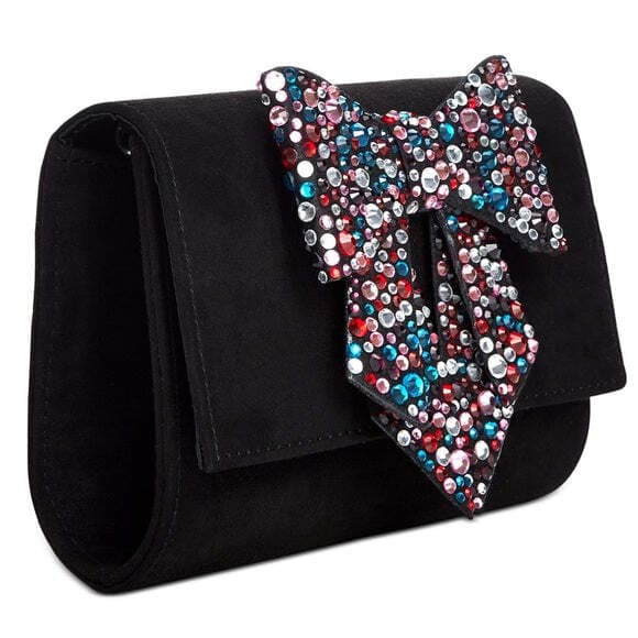 INC International Concepts Womens Maraa Rhinestone Bow Clutch - Thumbnail 2