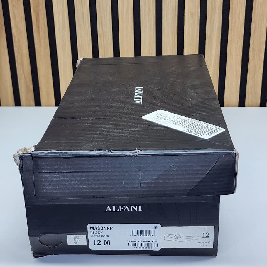 NEW - Alfani Mason Men’s Black Loafers Slip On Dress Shoes - Size 12 - Thumbnail 5