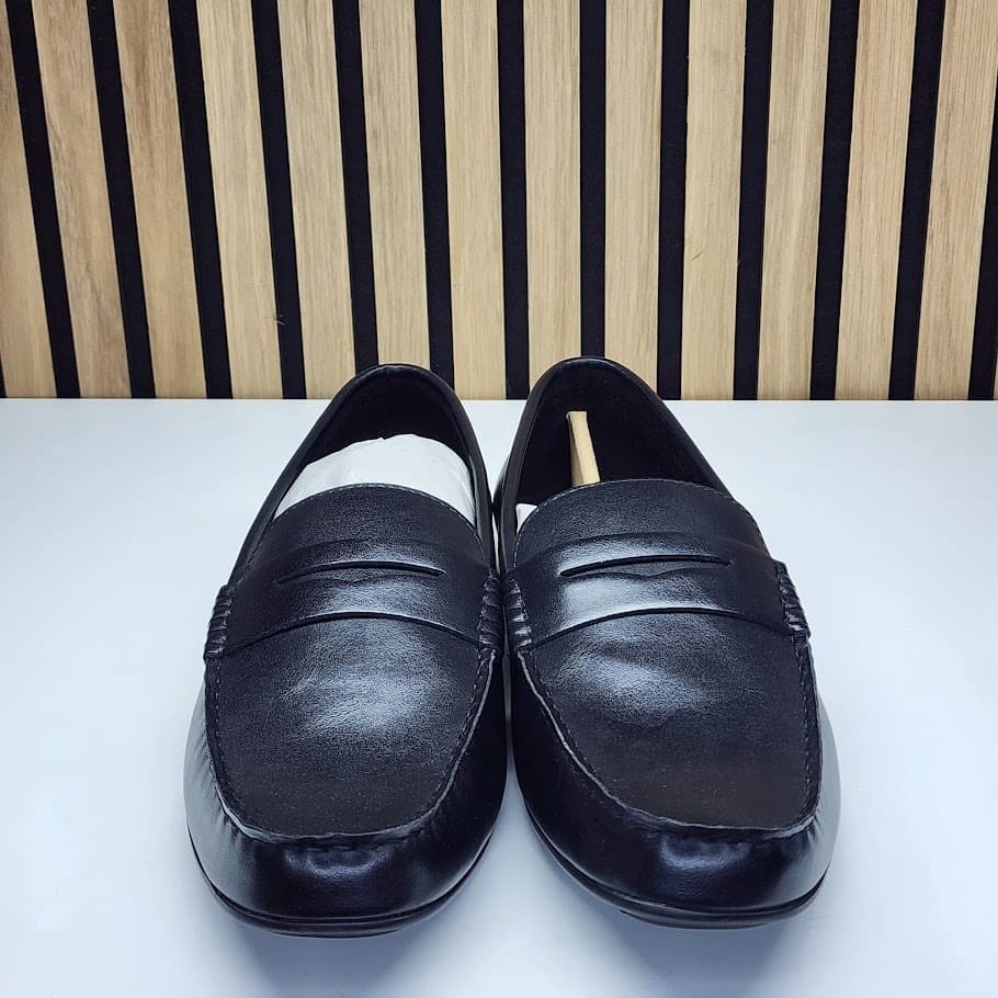 NEW - Alfani Mason Men’s Black Loafers Slip On Dress Shoes - Size 12 - Thumbnail 2