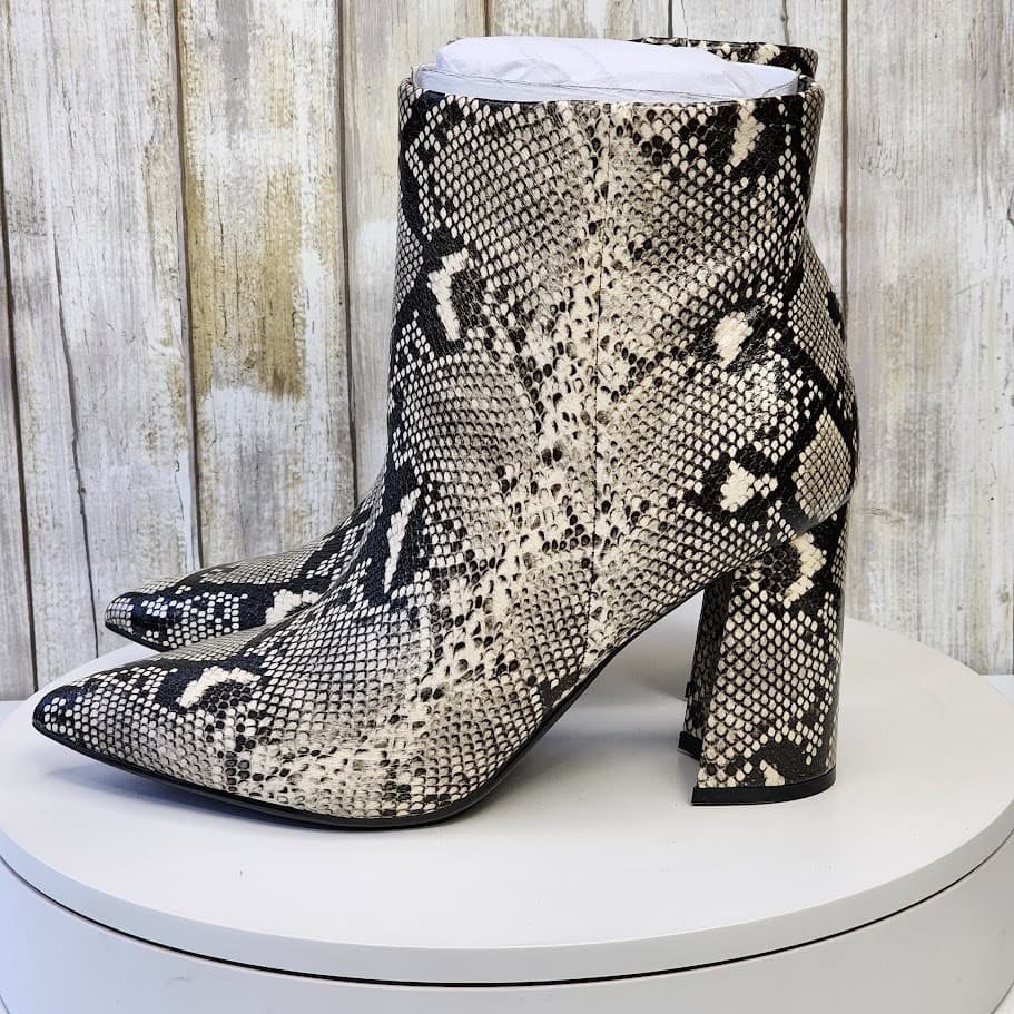 NEW - Marc Fisher Women's Greneda Snake Block Heel Ankle Booties - Size 7 M - Thumbnail 6