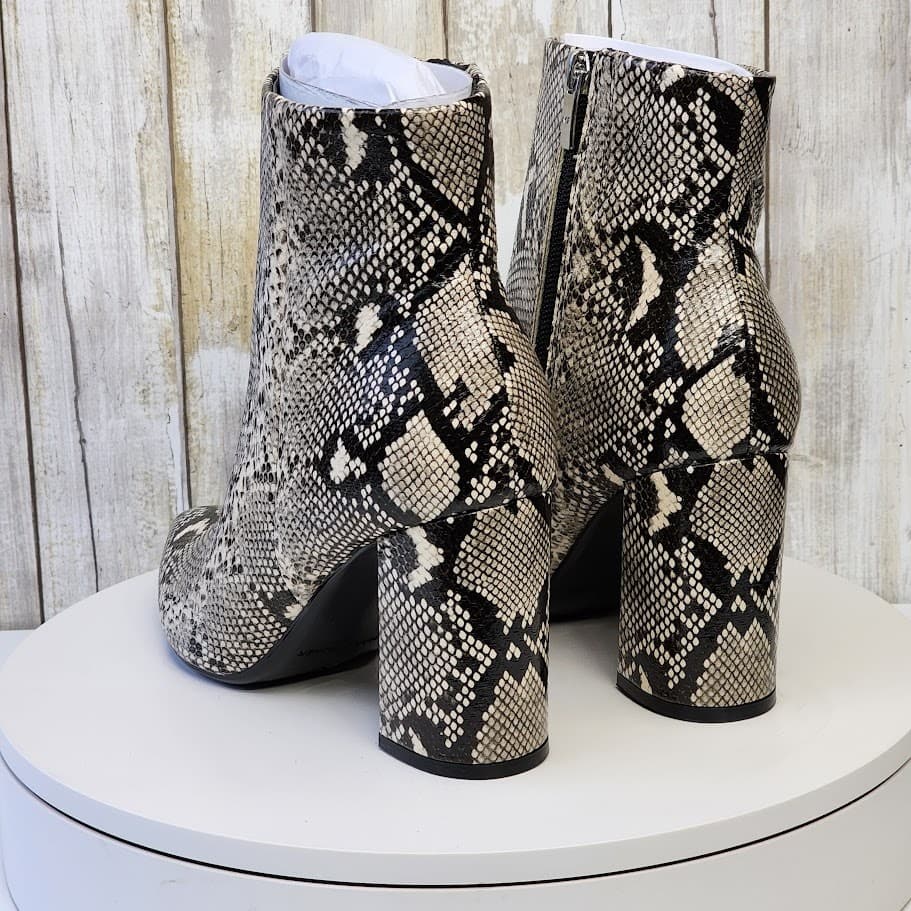 NEW - Marc Fisher Women's Greneda Snake Block Heel Ankle Booties - Size 7 M - Thumbnail 5