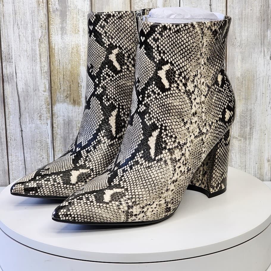 NEW - Marc Fisher Women's Greneda Snake Block Heel Ankle Booties - Size 7 M - Thumbnail 7