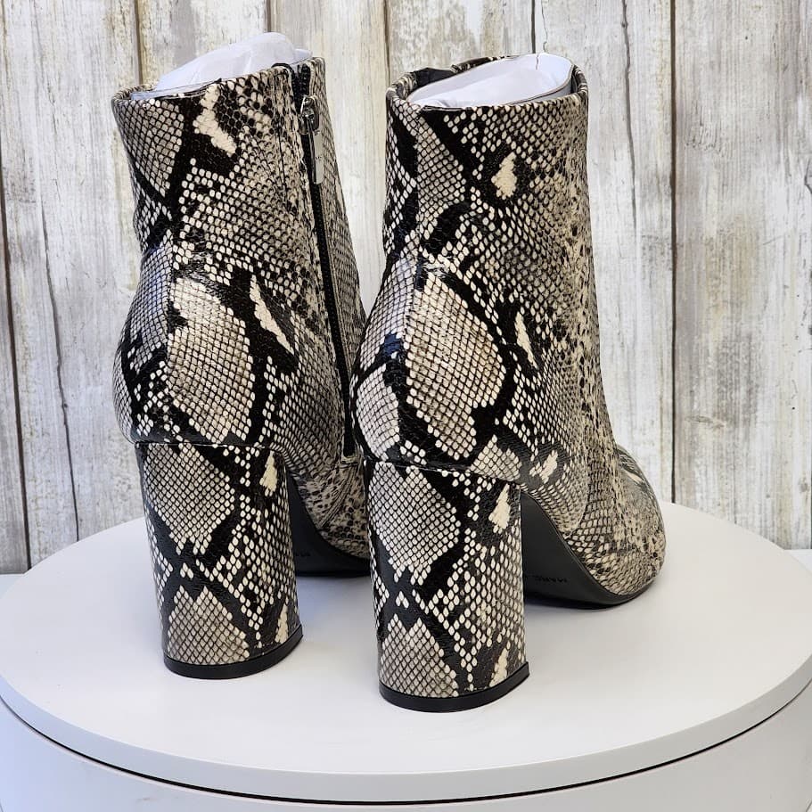 NEW - Marc Fisher Women's Greneda Snake Block Heel Ankle Booties - Size 7 M - Thumbnail 4