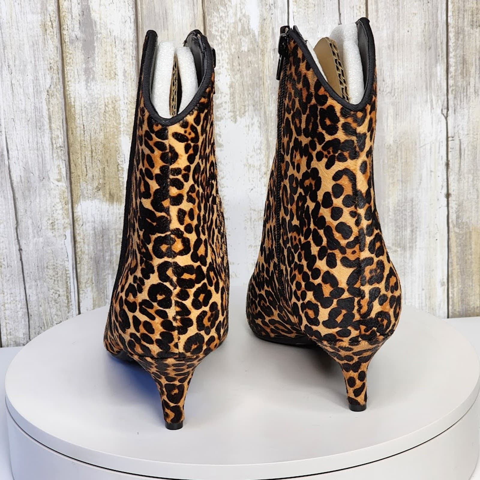 NEW - On 34th Aatira Leopard Tulip Booties - Size 8.5 M - Thumbnail 5