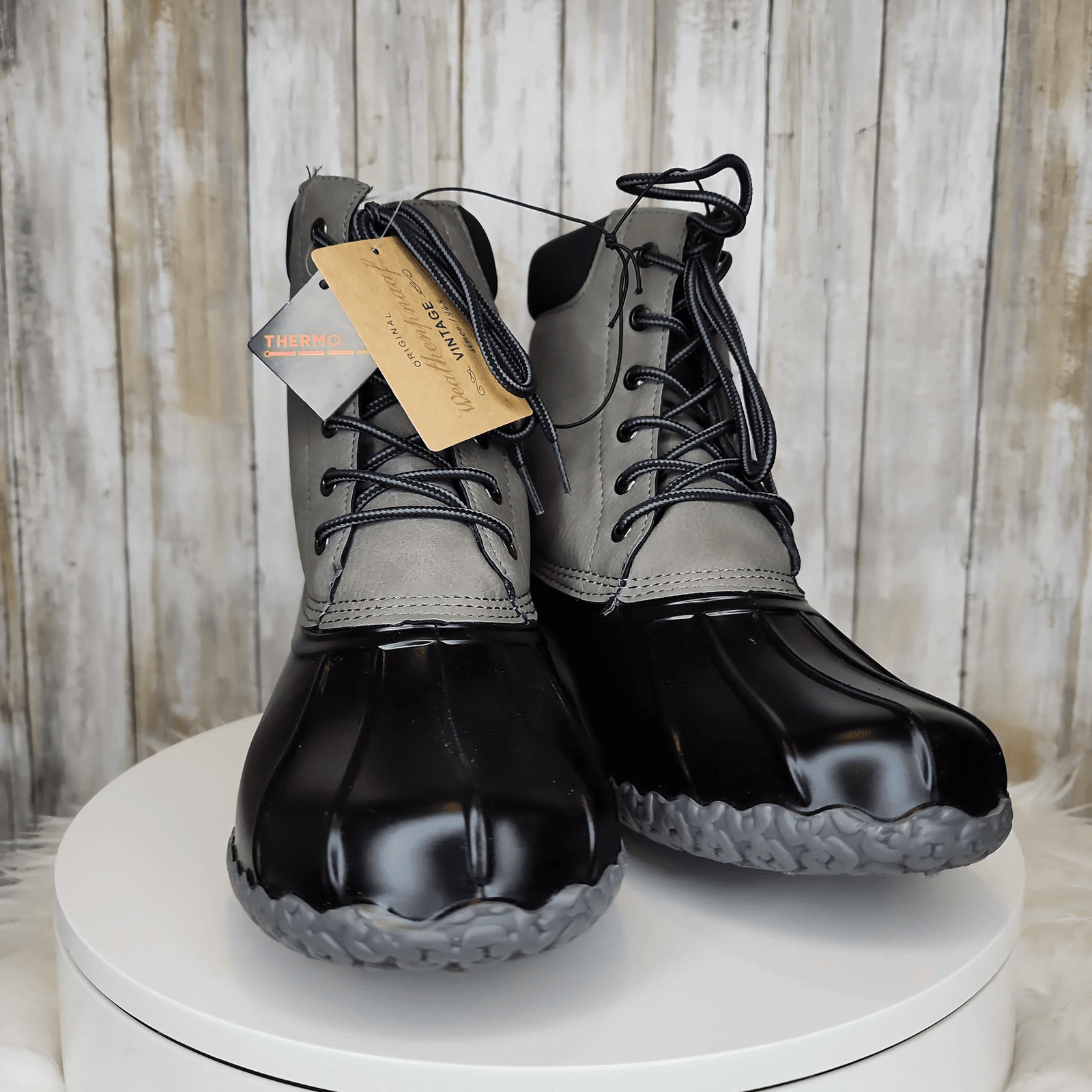 Weatherproof Vintage Men's Adam Duck Boots Grey - Size 8 - Thumbnail 3