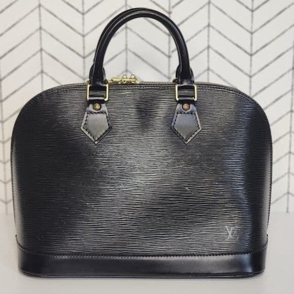 Authentic Louis Vuitton Alma Black Epi Handbag - Pre-owned Luxury - Thumbnail 2