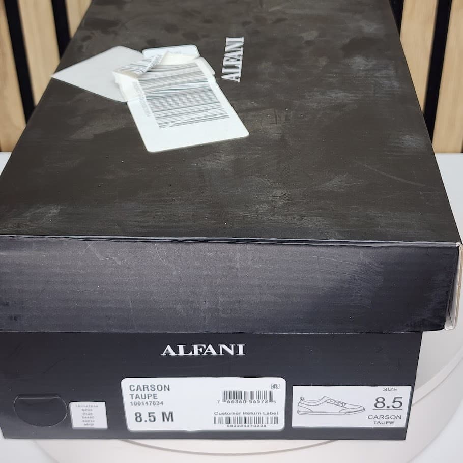 New - Alfani Carson Men’s Taupe Sneakers Casual Lace Up Shoes - Size 8.5 M - Thumbnail 5