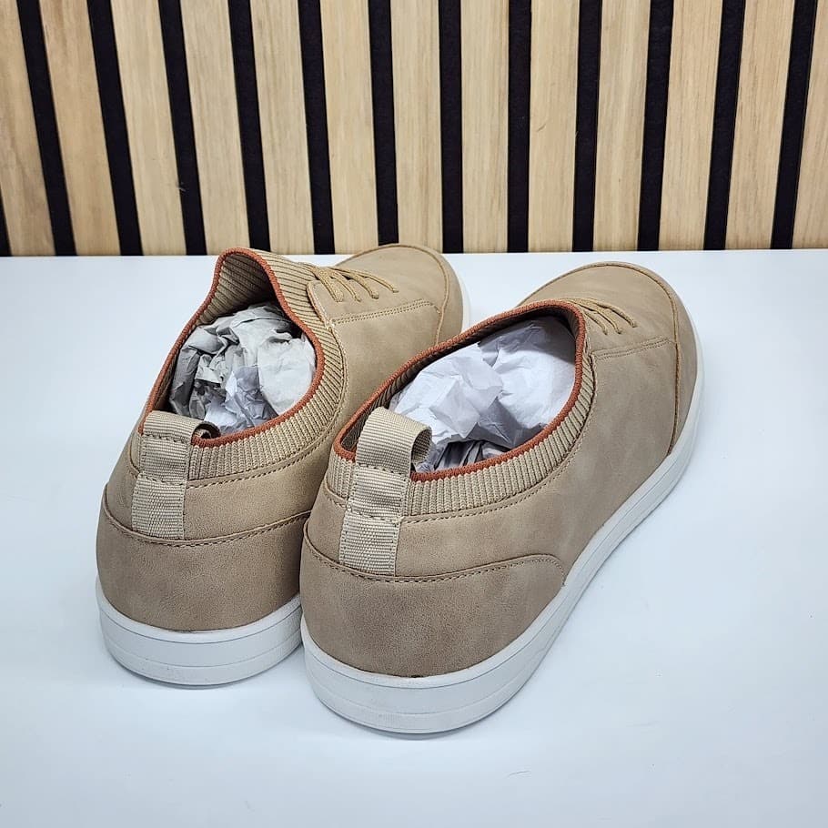 New - Alfani Carson Men’s Taupe Sneakers Casual Lace Up Shoes - Size 13 - Thumbnail 2