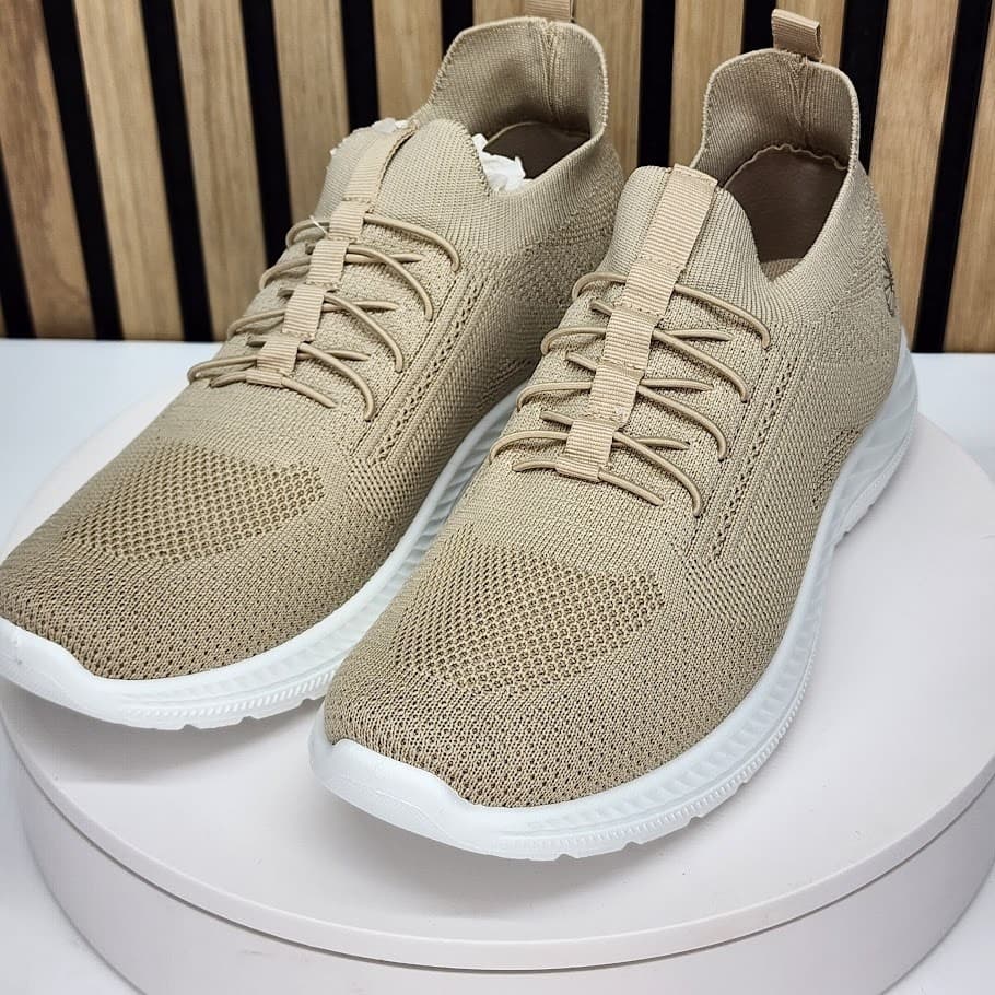 NEW - Akademiks Flux Men’s Tan Sneakers Casual Lace Up Comfort Shoes - Size 9M - Thumbnail 4