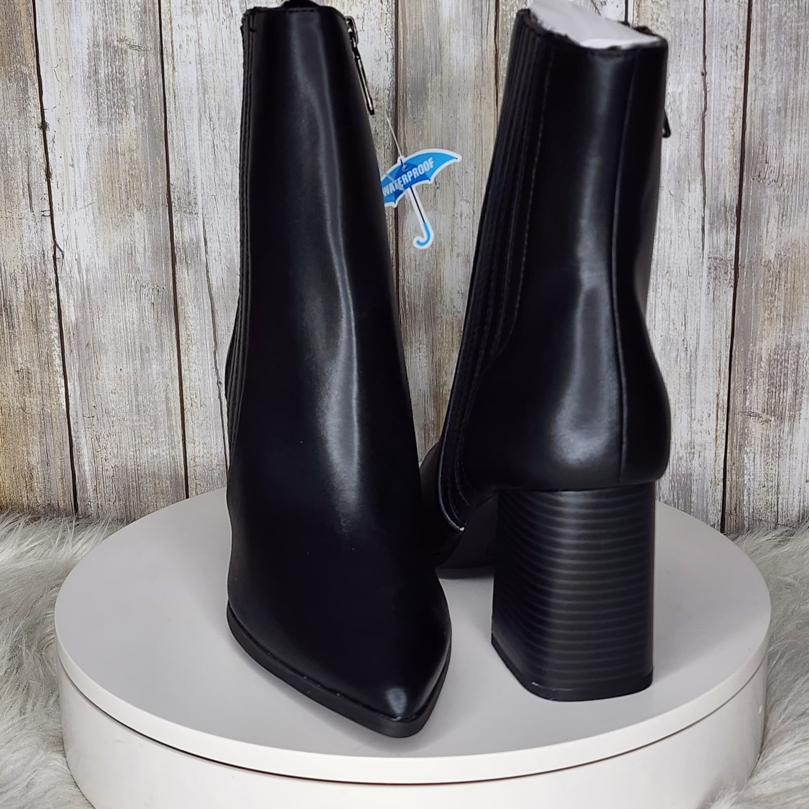 Aqua College Women's Waterproof Iconic Pointed-Toe Dress Booties - Size 10 - Thumbnail 8