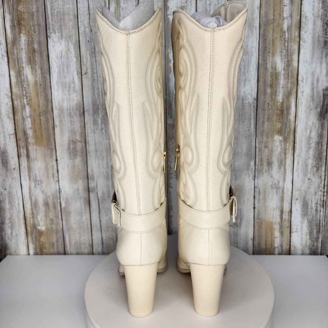 NEW - Vince Camuto Women's Biancaa Buckled Cowboy Dress Boots - Size 7 - Thumbnail 4