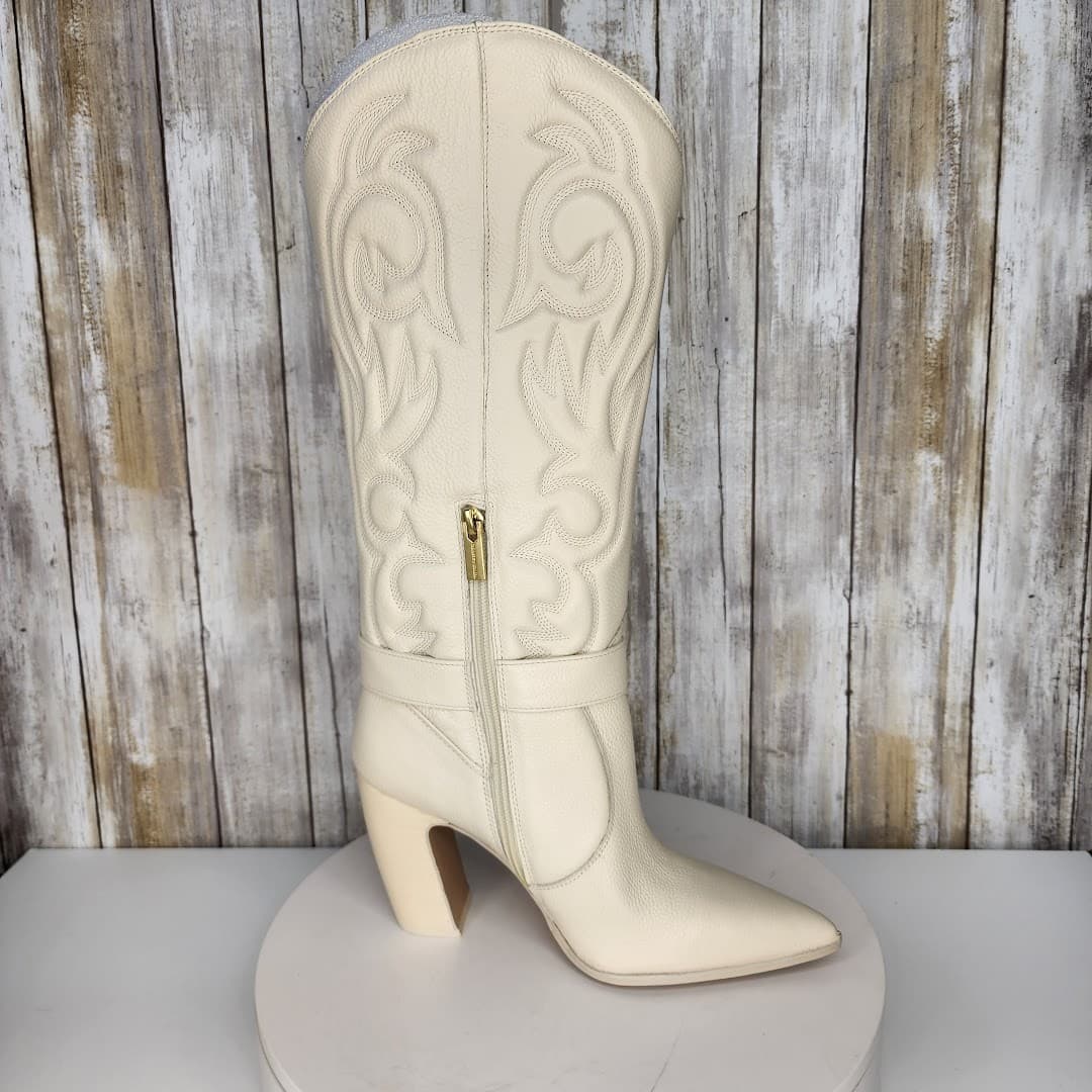 NEW - Vince Camuto Women's Biancaa Buckled Cowboy Dress Boots - Size 7 - Thumbnail 9