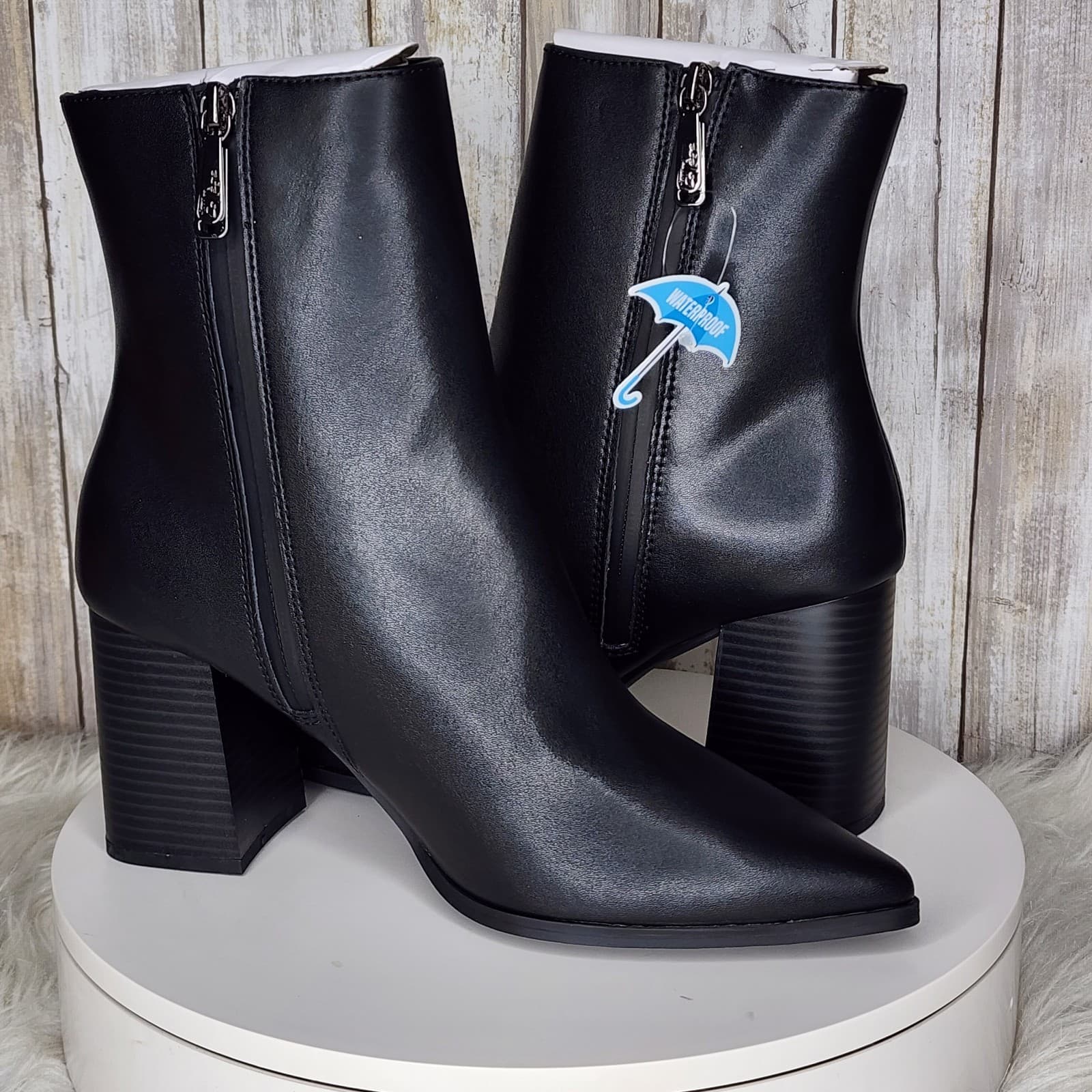 Aqua College Women's Waterproof Iconic Pointed-Toe Dress Booties - Size 10 - Thumbnail 6