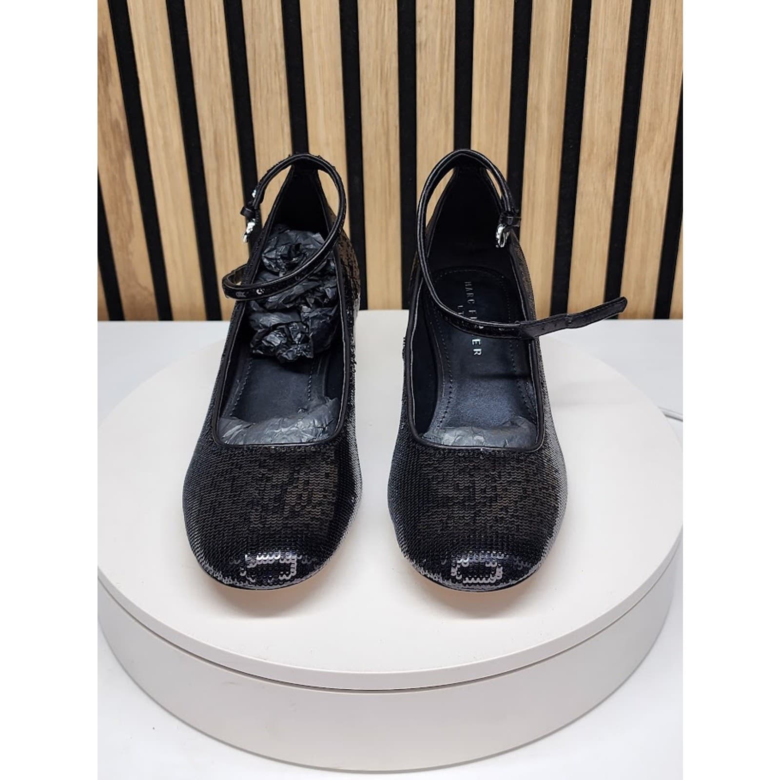 NEW - Marc Fisher LTD Parri Women’s Black Mary Jane Pumps Block Heel Size 8 M - Thumbnail 5